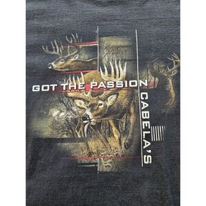 Cabela's Men's "Got The Passion" Black Graphic SS T-Shirt Deer Hunting, 2XL